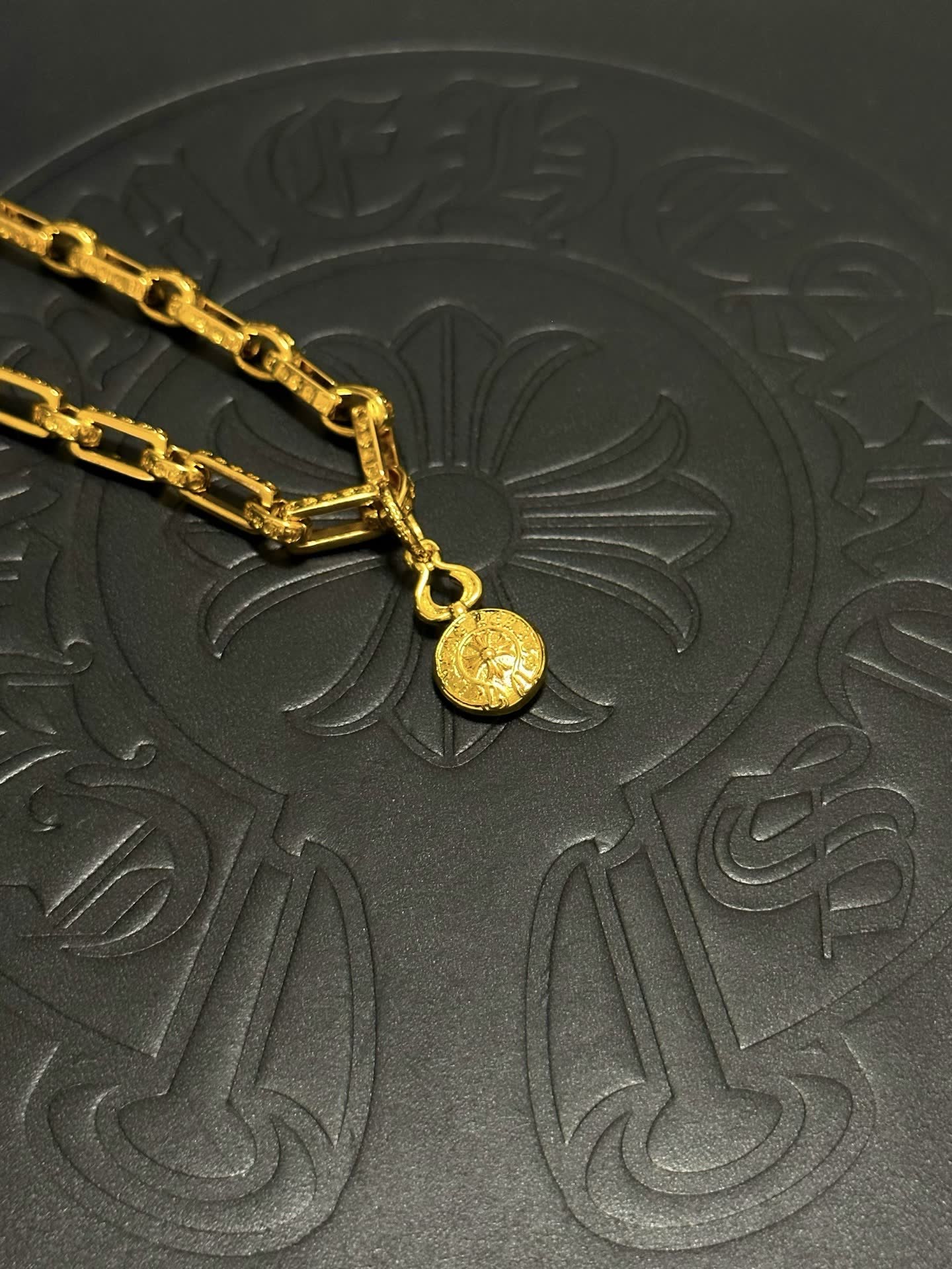 Chrome Hearts Gold Bracelet with Medallion
